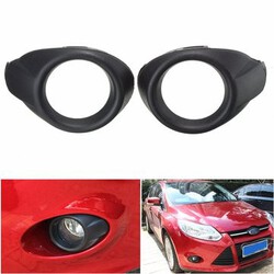 Bezels Trim Focus ABS Front Fog 2pcs Black Lights Lamp