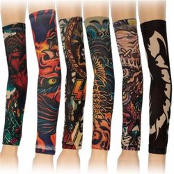 Styles Mix Party Arm Stockings G 6pcs Temporary Tattoo Sleeves Stretchy