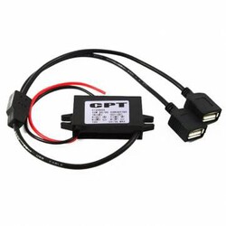 Car Waterproof DC Converter Power Adapter 3A Mini USB 15W 12V to 5V DC