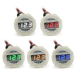 12V-24V Motorcycle Panel Voltmeter Waterproof Digital LED Volt Clear Car Meter Gauge