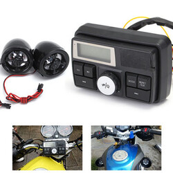 Motorcycle Handlebar Audio System MP3 FM Radio Stereo USB SD Amplifier Speaker