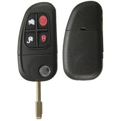 X-Type Battery Keyless Jaguar 4 Buttons Remote Flip Key Fob