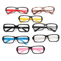 Frame Men Women Fashion Square Lens-free Eyeglass Colorful Cute