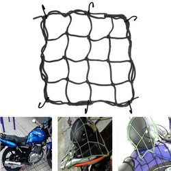 Stretchy Net Motorcycle Mesh Hooks Hold Black Cargo Luggage Helmet Bungee Bike