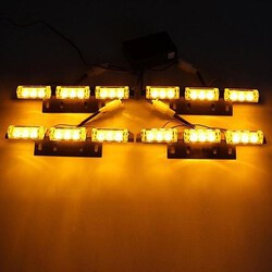 LEDs Amber Car Warning Strobe Emergency Light Auto Lamp Flash