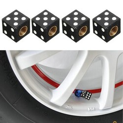 Bike Wheel Stem Rims Caps Motorcycle Car Truck Air Valve Dust DiCE 4pcs Tire Tyre