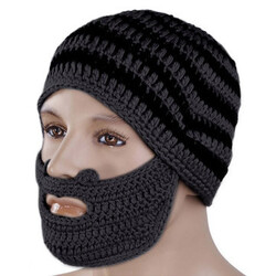 Warm Ski Knitted Beard Winter Hat Mask Cap