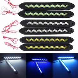 COB LED Lights 12-24V Soft Silicone 2PCS Car DRL Driving Daytime Running Lamp