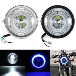Running Light Universal Motorcycle Angel Eye LED Headlight Beam