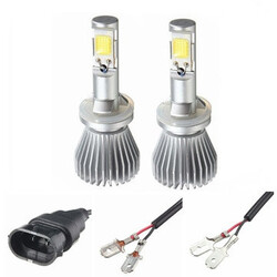 Pair COB LED 22W Lamp Conversion Pure White Upgrade Car 6000K Hi-Lo H1 H3 Beam Headlight