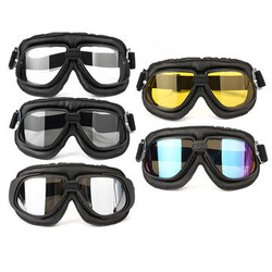 Fog Anti UV Glasses Motorcycle Goggles Scooter Helmet Protector Leather