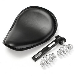 Leather Motorcycle Solo Bobber Custom Seat For Harley Bracket Sportster Chopper Spring