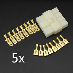 6.3mm Male Female Connectors Terminal for Motorcycle 5 x 8 Way Car
