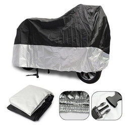 UV XXL Silver Dust Cover Dust Bike Protector Motorcycle Rain Black