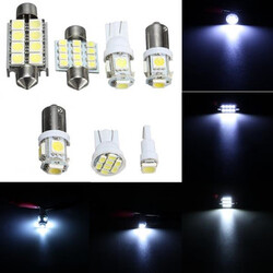 Mark Side LED Reading Light 12V White 7pcs Kit Lamp Dome Licence Plate Car Interior