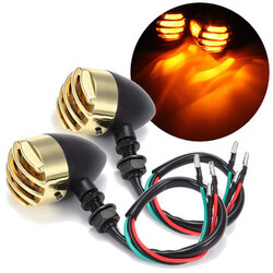 Bullet Turn Signal Lights Blinker Amber Yamaha Kawasaki Harley Style