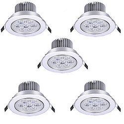 Color Led 5pcs Warm Lights Leds Receseed 85-265v