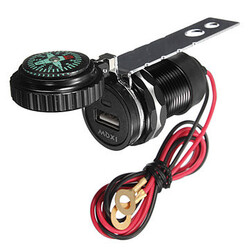 Motorcycle Handlebar Compass Charger Adapter with Phone MP3 USB