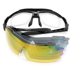 Eyewear Night Unisex With 4 Semi Lenses Driving Rimless Oval Glasses Goggles UV400 Sunglasses