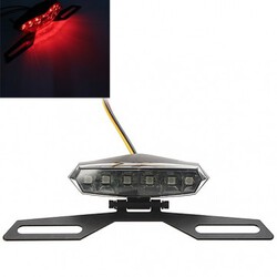 Plate Tail Light 6LED Scooter SMD Number Motorcycle Quad Triangle