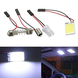 LED White Festoon COB 1W Interior Light Panel T10 Car Bulb Lamp