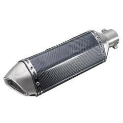 Fiber Removable Exhaust Muffler Pipe Silencer Motorcycle Carbon 36-51mm