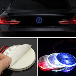 Badge Logo Series Sticker For BMW Emblem 3 5 Car LED Light Background