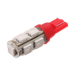 T10 194 168 W5W 9 SMD LED Wedge Car Light Bulb Red