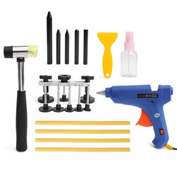 Repair Kit Puller Scraper PDR Car Body Dent Balance 19pcs Bridge Hammer Glue Gun