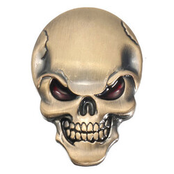 Demon Skull Sticker 3D Car Sticker Decals Emblem Badge Metal Bone