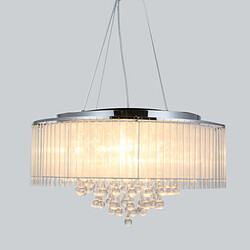 Pendant Light Drum Chrome Modern/contemporary Bedroom Dining Room Living Room Feature For Crystal Metal