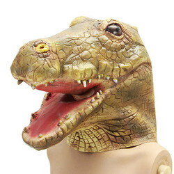 Creepy Animal Halloween Costume Alligator Theater Prop Party Cosplay Deluxe Crocodile Mask
