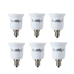 Adapter White E27 Bulb 6pcs E12 Silver Light Converter