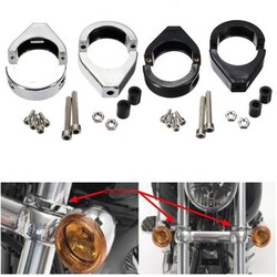 Tube 41MM Relocation Clamps Mount Bracket Indicator Fork Harley Turn Signal