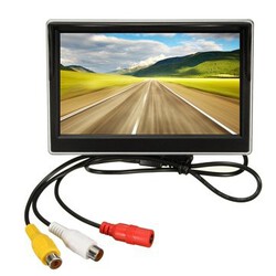 Car Inch LCD Monitor Mirror Rear View Back Camera Kit Reverse Up Wireless