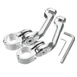 Angled Adjustable 1.25inch 32mm Touring Pair Rear Foot Pegs For Harley