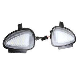 Golf GTI White Under MK6 VW Side Mirror LED Light Lamp