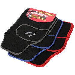 Grip Floor Mat Universal 4PC Carpet Pattern PVC Car Van Front Rear Feet Non-Slip