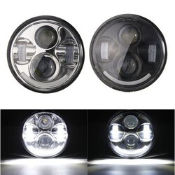 Motorcycle Projector DRL LED Light Headlight For Harley 5.75inch Beam Hi Lo