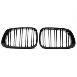 Black Front Gloss Car Front Right Grilles For BMW E46