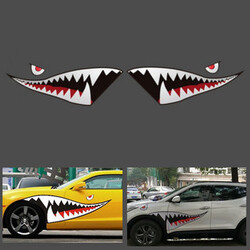 Teeth Car Body Vinyl Sticker Decal Scratch Exterior Waterproof Shark