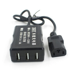 Motorcycle Electric Mobile Phone Charger 3 Ports Battery Bicycle