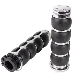 Ducati Chrome Motorcycle Handlebar Grips Honda Yamaha Suzuki