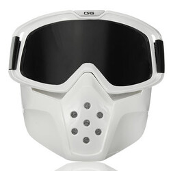Detachable Modular Face Mask Shield Goggles Motorcycle Helmet