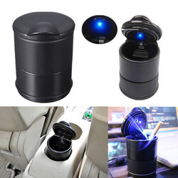 Cigarette Holder Accessory Auto LED Light Smokeless Ashtray Portable Car Travel