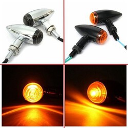 10mm Motorcycle Bullet Pair Turn Signal Indicator Light Lamp Harley Chopper