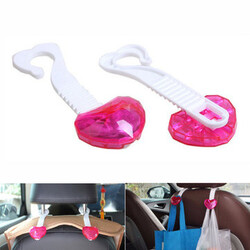 Car Headrest Bag Hook Organizer Holder Drink Holder Pink A pair