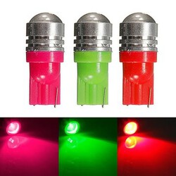 Green T10 LED Red Light Car Side Wedge Backup Lamp Tail Bulb White 1.5W