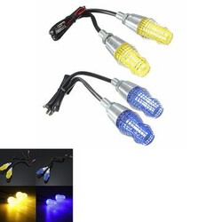 Bulb Light Turn Signals LED Blue Yellow Universal Motorcycle Bike 3W