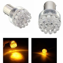 Boats RVs Amber Auto Car 12V DC Bulb Turn Signal Light Lamp Vehicles 2Pcs Motor Bike BAU15S